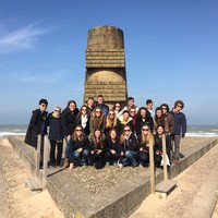 BSHS French exchange students at Omaha Beach in Normandy, France